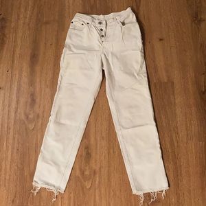 Vintage White Button Fly Levis